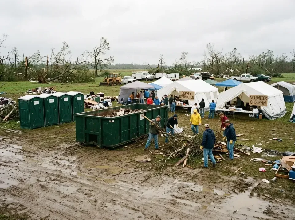 disaster-relief-recovery-camp-006 — detailed close-up, Best Porta Potty & Dumpster Rental in Waterbury