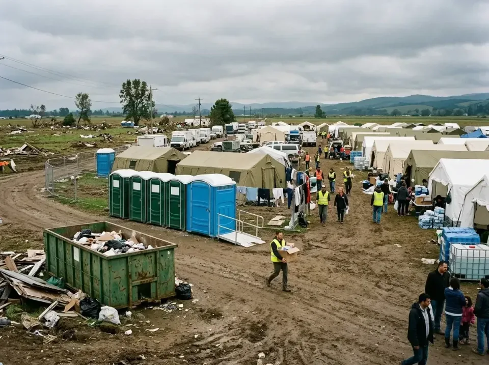 emergency-disaster-relief-camp-004 — expert technician, Best Porta Potty & Dumpster Rental in Waterbury