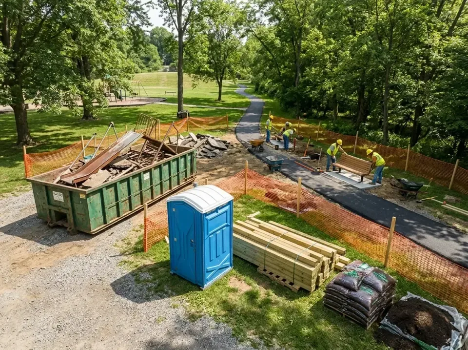 public-park-renovation-project-010 — Cheap Rentals Company: Trusted Porta Potty and Dumpster Rental in Delaware, Best Porta…